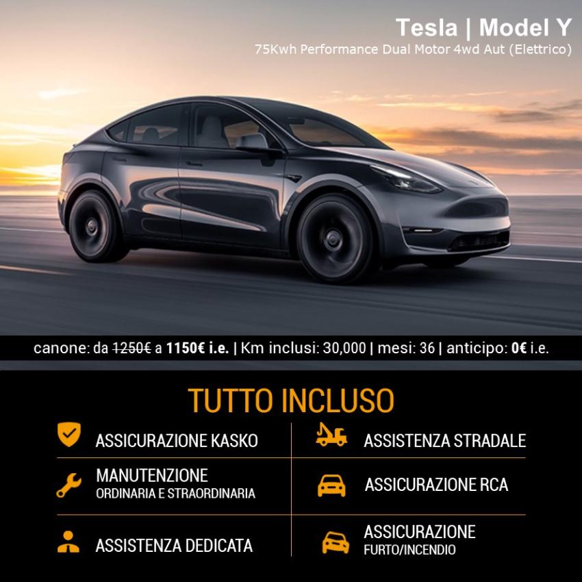 Offerta Noleggio Lungo Termine Tesla Model Y